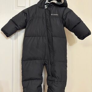 Columbia baby Black and Gray down Snowsuit